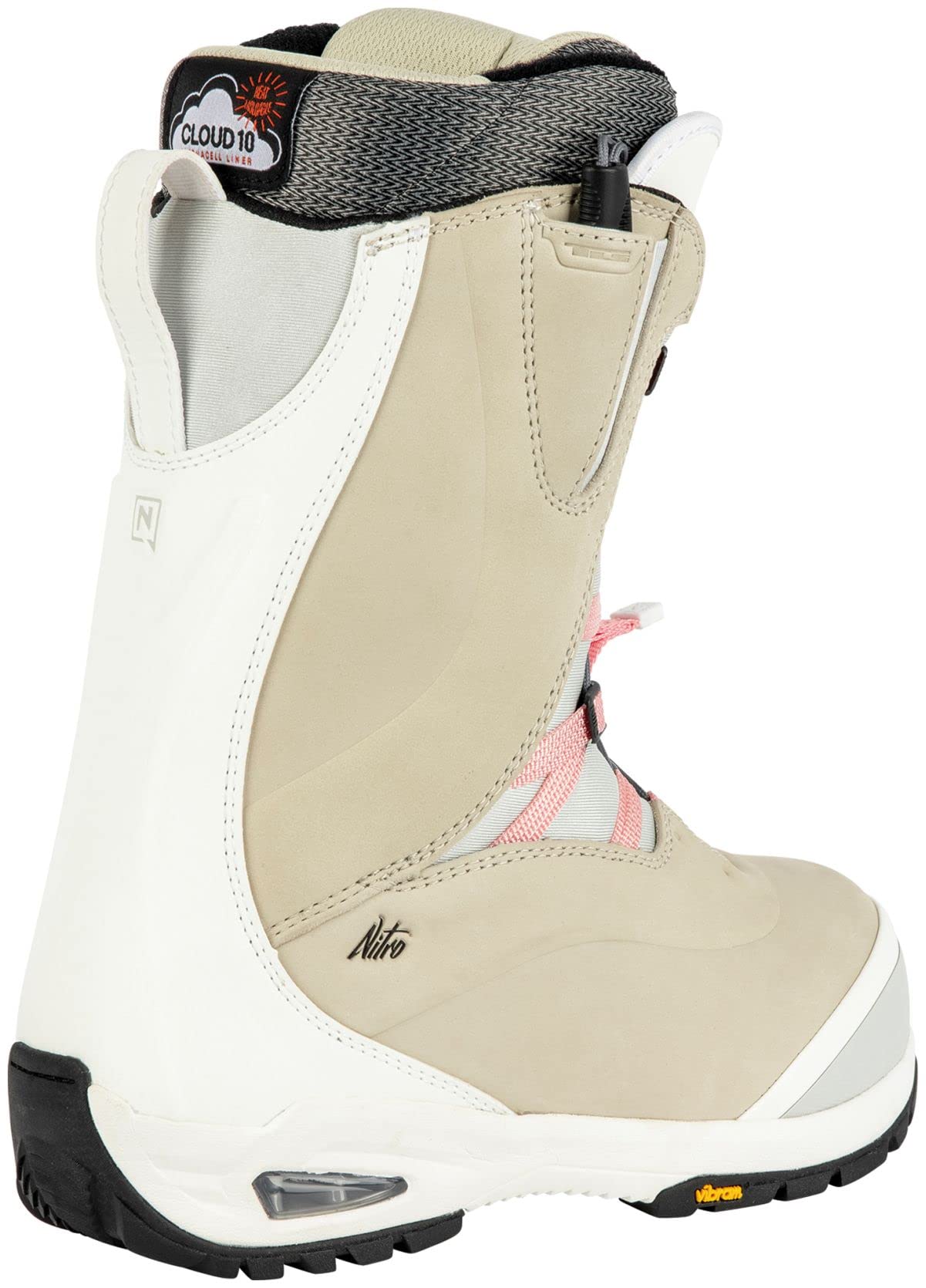 Nitro Damen Snowboards Bianca TLS '21 Premium All Mountain Freeride Freestyle Schnellschnürsystem Boot Snowboardboot, Black-Purple, Sand-Rose, MP 26,5 // EU 40 2/3 // US 9