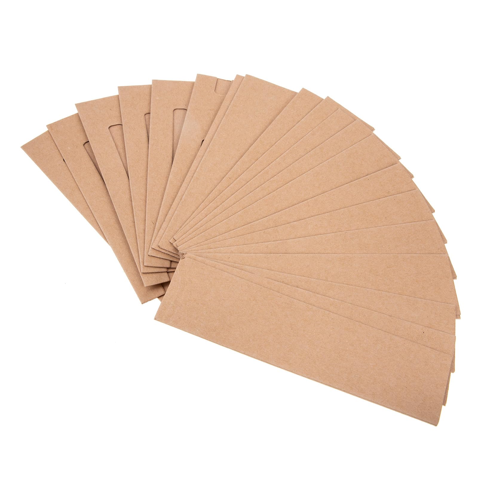 Healeved クラフト紙ペンスリーブ 20個セット 窓付きペンポーチ 紙製シングルペンバッグ 文具収納オフィス用 包装用