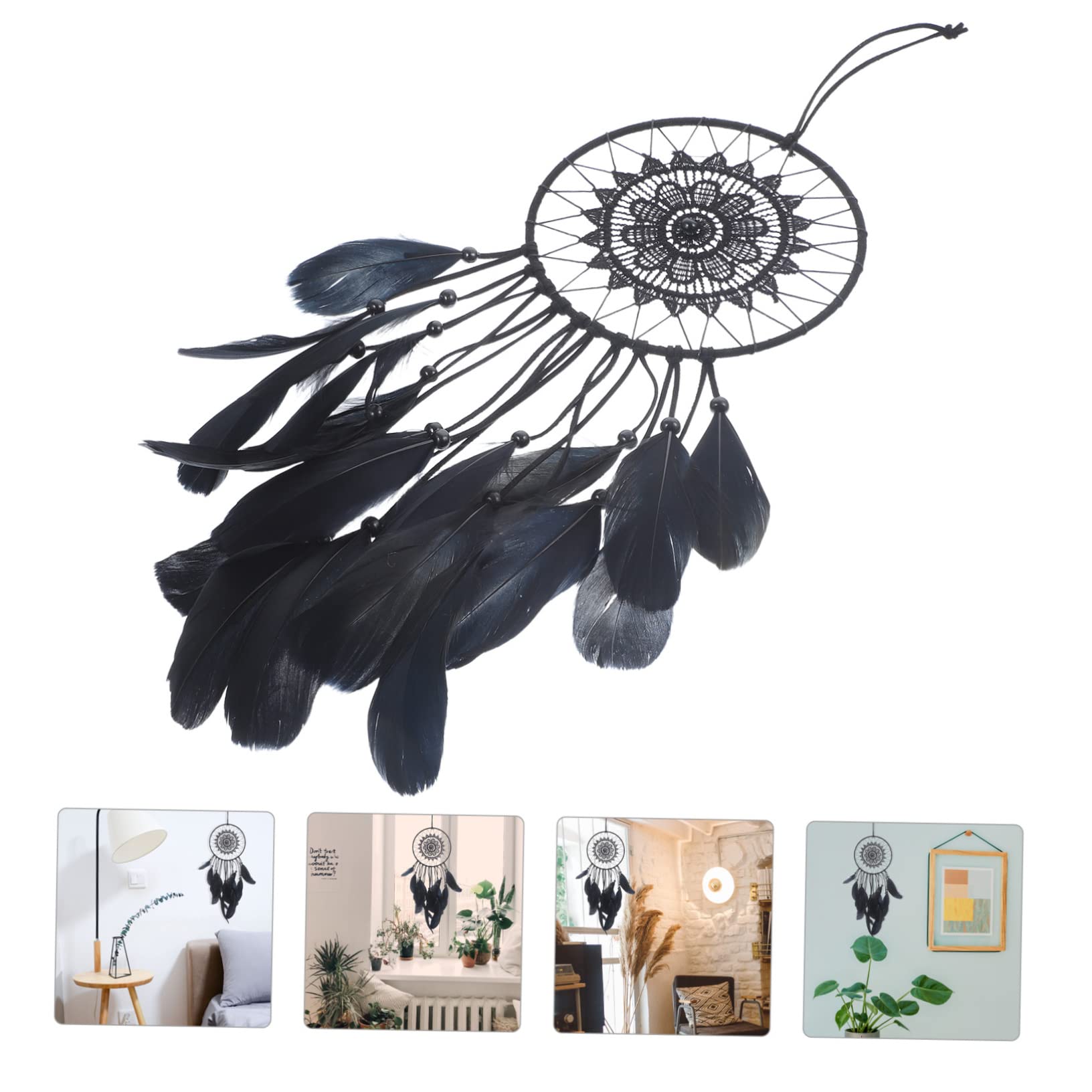 TOPBATHY 5piezas Atrapa Sueños De Pluma Adorno Colgante Hecho Mano Decoración Boho para Habitaciones Salones y Jardines Captura De Sueños para Niñas y Adultos