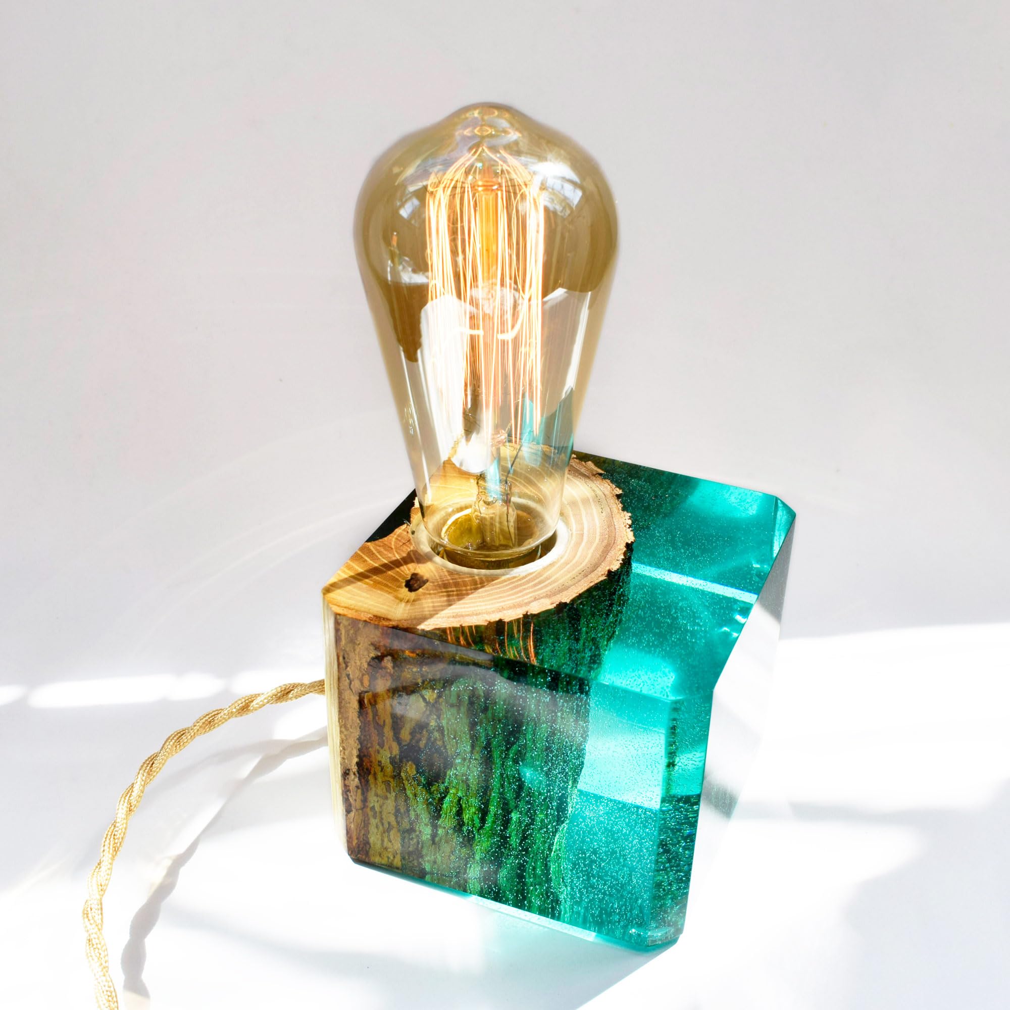 EPODEX Resina Epossidica ECO MAX 10cm, TURQUOISE - Transparent, 9kg | Resina epossidica trasparente kit, per river table, lampade e progetti ad alto spessore