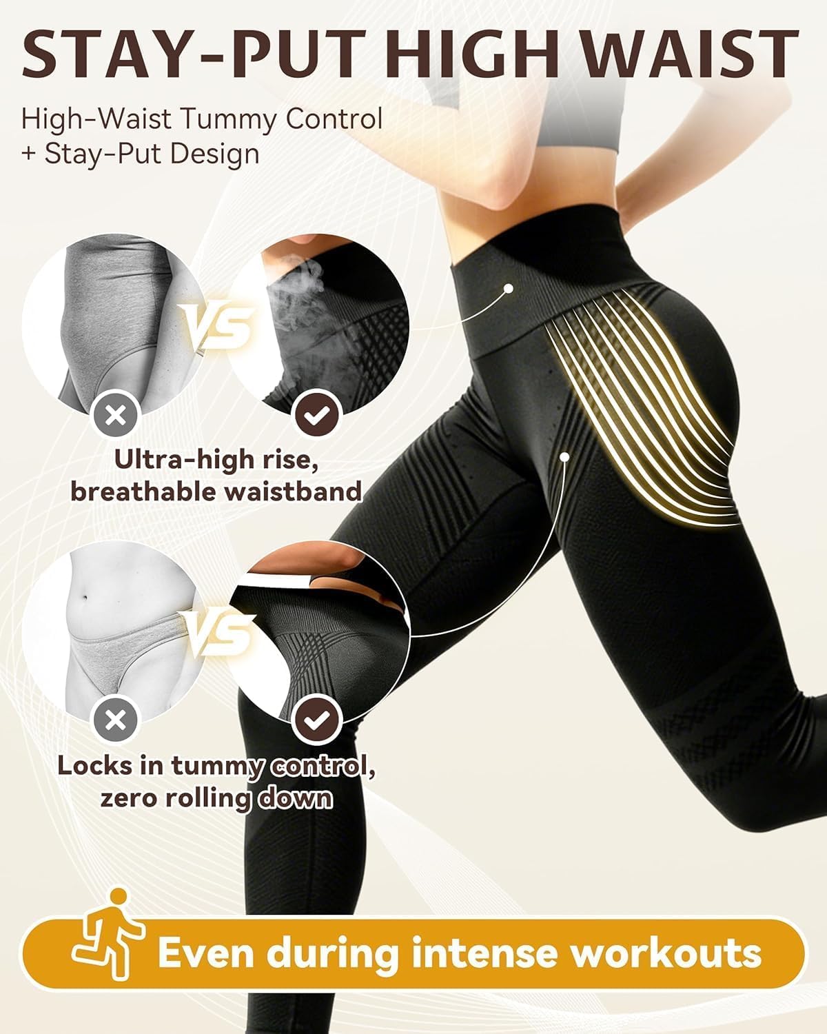 Leggings 3D Anticellulite, Collant da Allenamento Senza Cuciture per Sollevamento Glutei, Traspiranti per Palestra e Uso Quotidiano