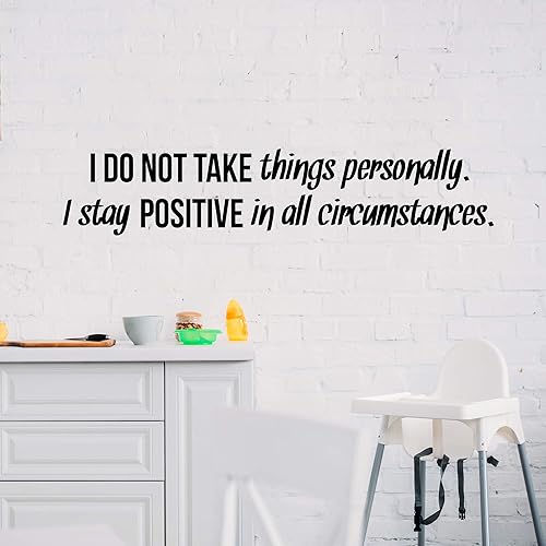 Miniatura 1 de Pegatinas de pared inspiradoras para decoración, citas – Pegatinas de vinilo con texto en inglés «Motivational Positive Emotional Strength
