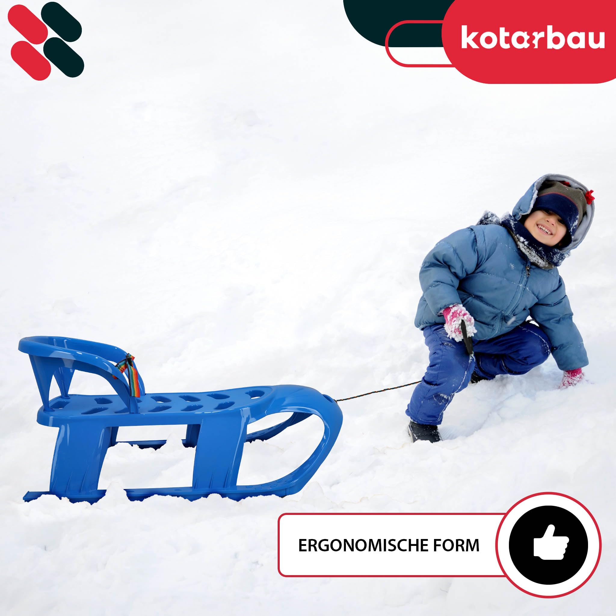 KOTARBAU® Sneeuw Slee Met Rugleuning En Veiligheidsgordel Sneeuwschijf Kunststof 87x45x42 Cm Groen Plastic Glijder Bobsleeen Sneeuwglijder Glijschotel Trekkoord 3363572212