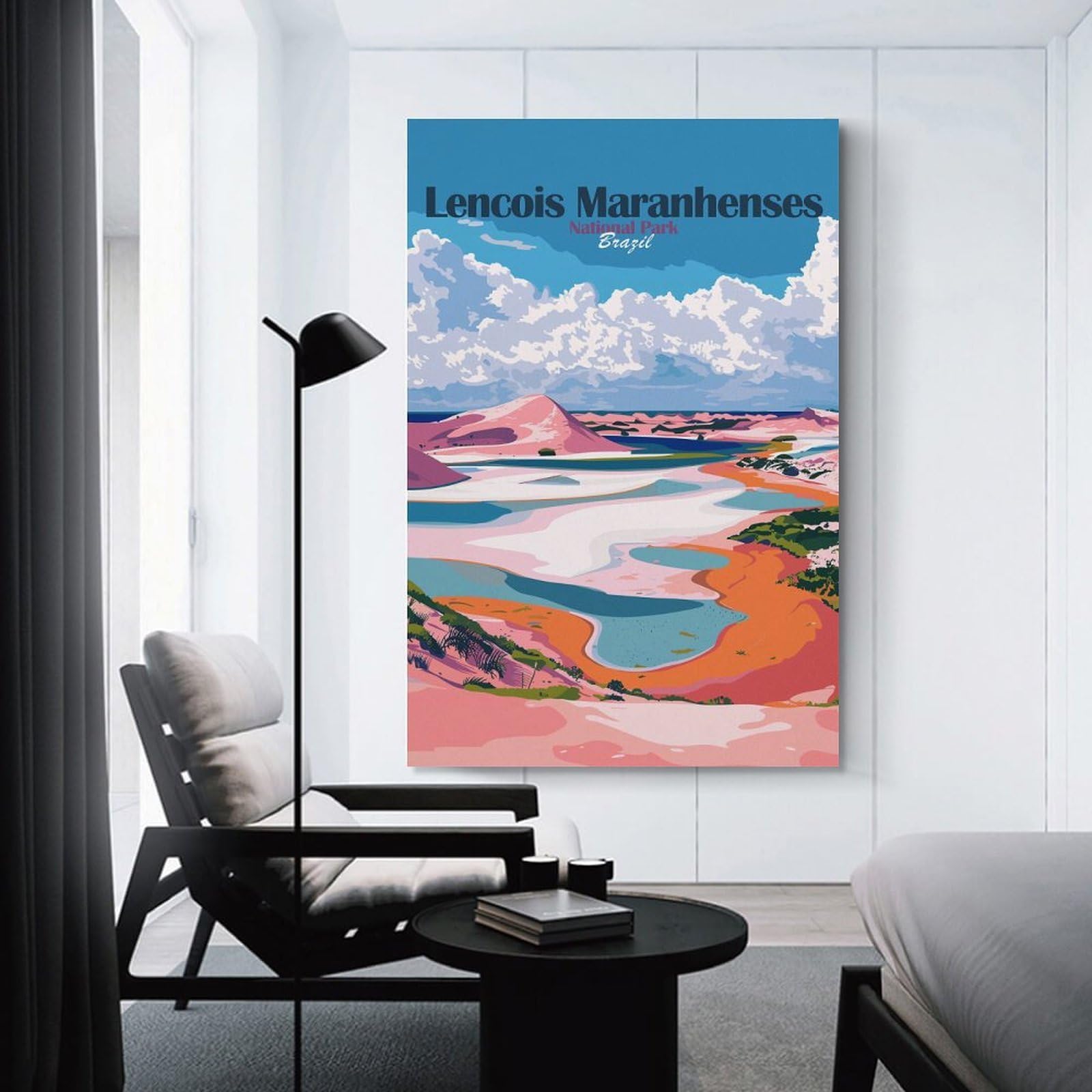 Junmoney Lençóis Maranhenses National Park Brazil Wall Picture Print 08x12inch(20x30cm), for Home Walls, Creative Rooms Or Shared Spaces, Stylish Home Artwork for Focal Walls
