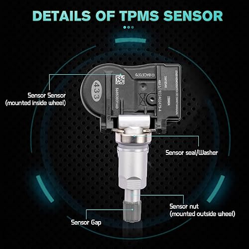Miniatura 4 de 56053031AD TPMS Sensor de presión de neumáticos para Dodge Avenger Caliber Dakota Grand Caravan, Chrysler 300 300C Crossfire, Jeep Cherokee