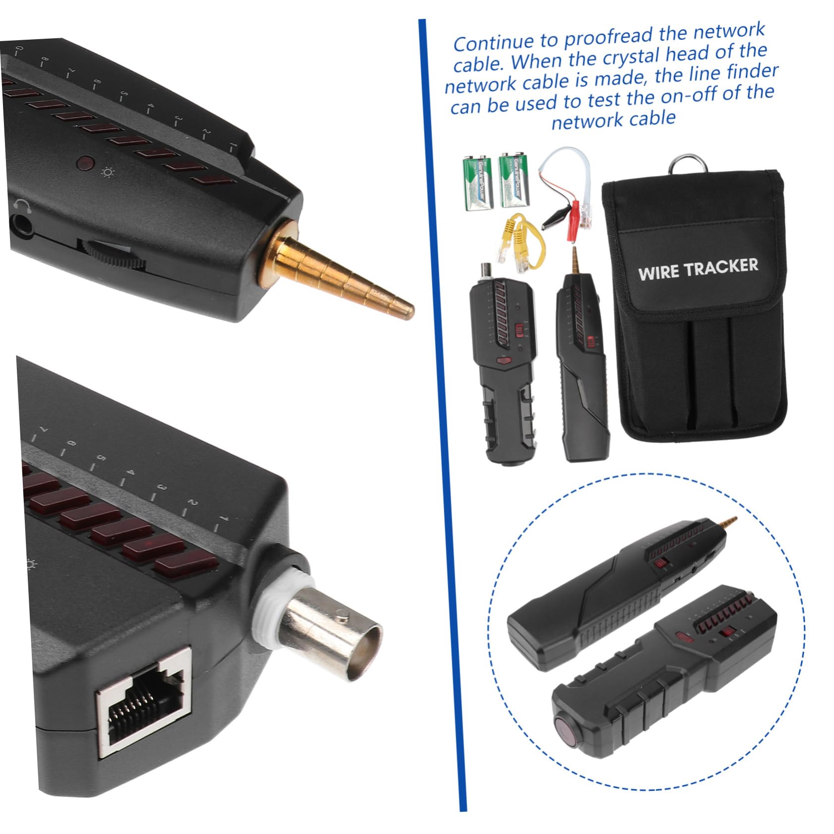 Testeur de Câbles Réseau Ethernet Multifonction, 1 Set, Plastique et Métal