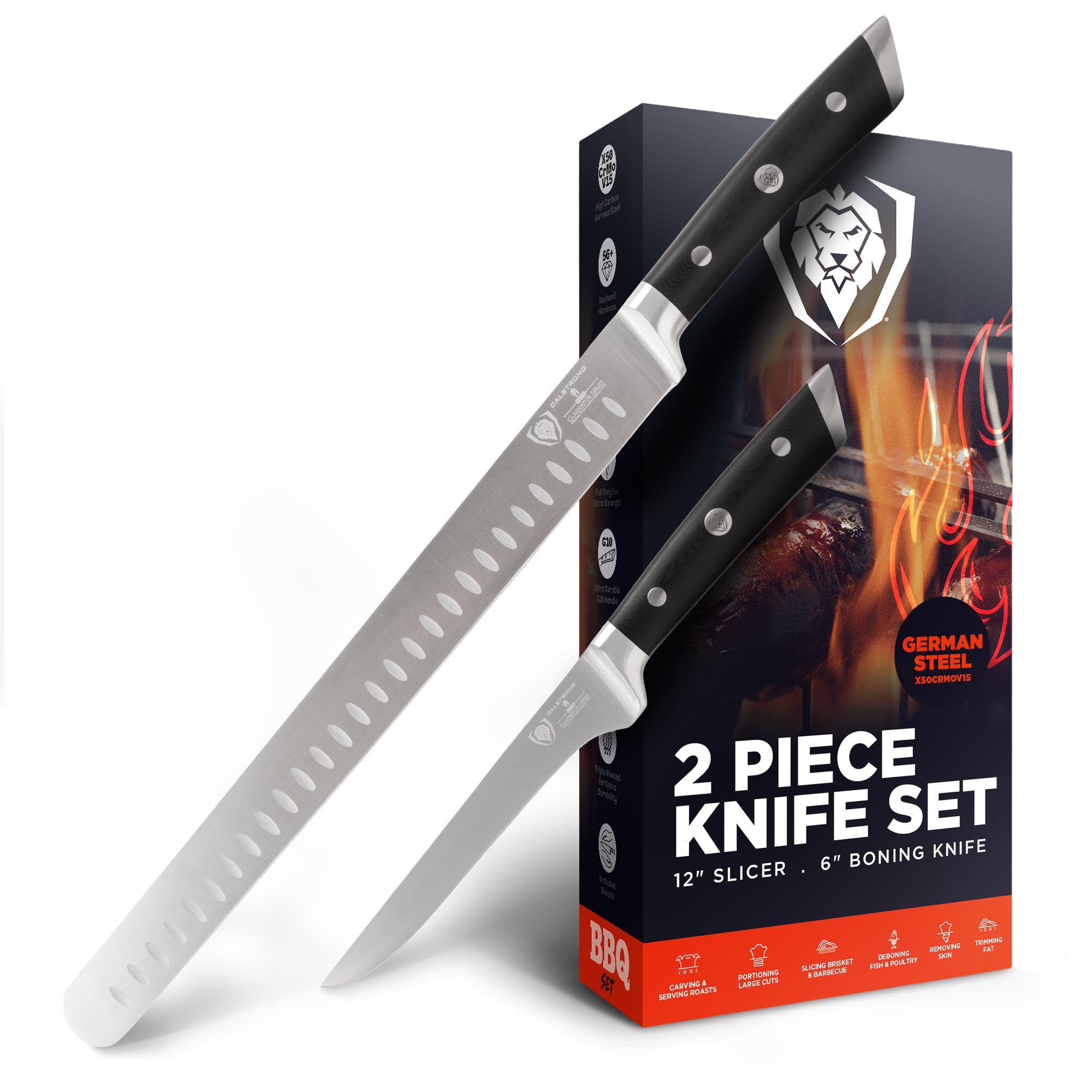[BRSRAAIFDIGWO33X] Dalstrong 2-Piece Knife Set, 12-Inch Slicer and 6-Inch Boning Knife