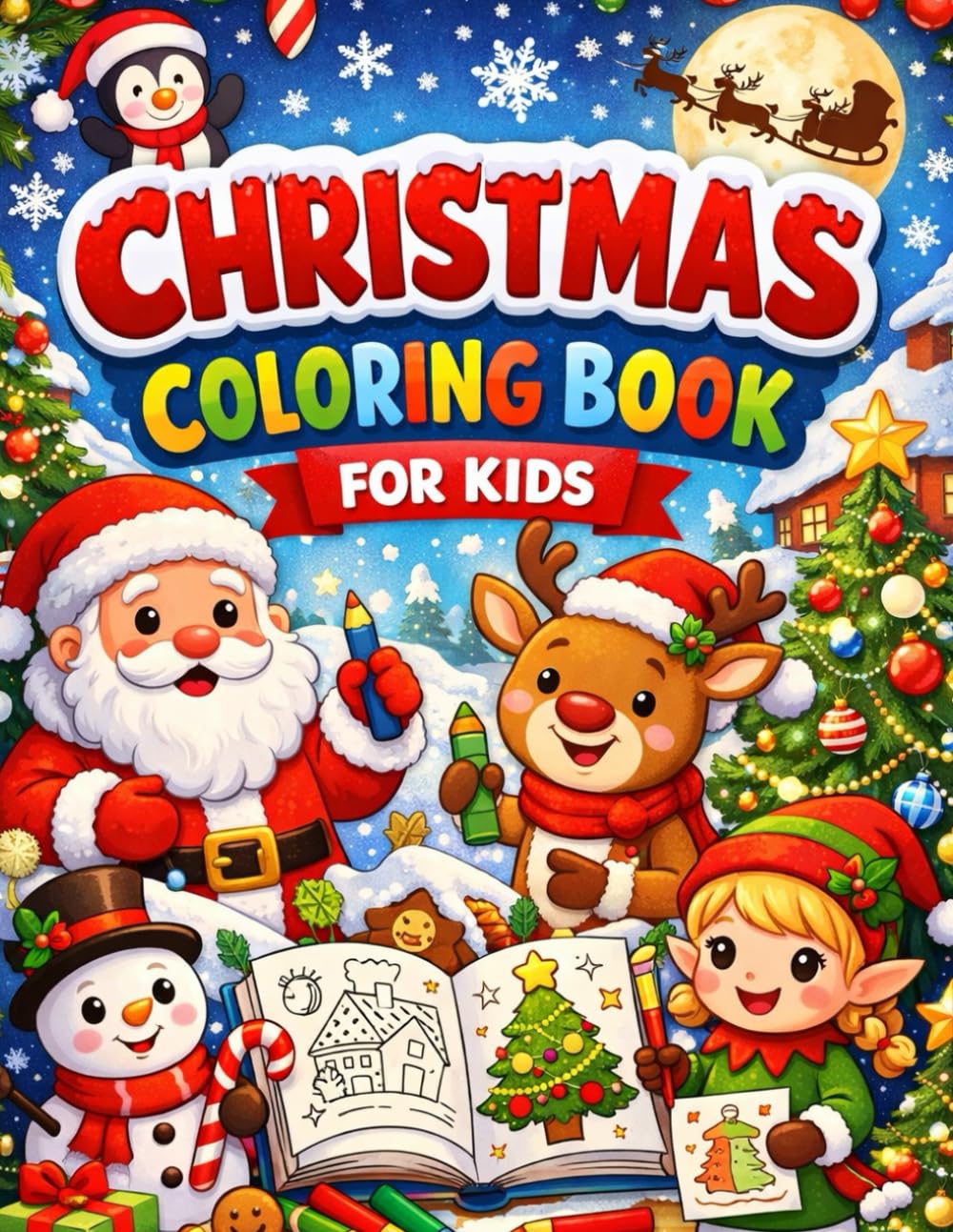 Amon’s Cozy Christmas Coloring Book for Kids: Ages 1–7 | Cute Holiday Animals, Santa, Snowmen & Festive Fun