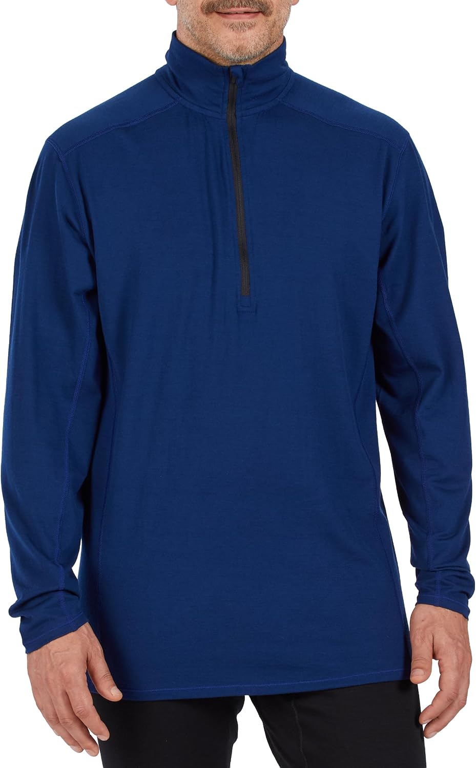 Men's Microweight 1/4 Zip Mock Neck - Base Layer Shirt - Merino Wool Thermal Top