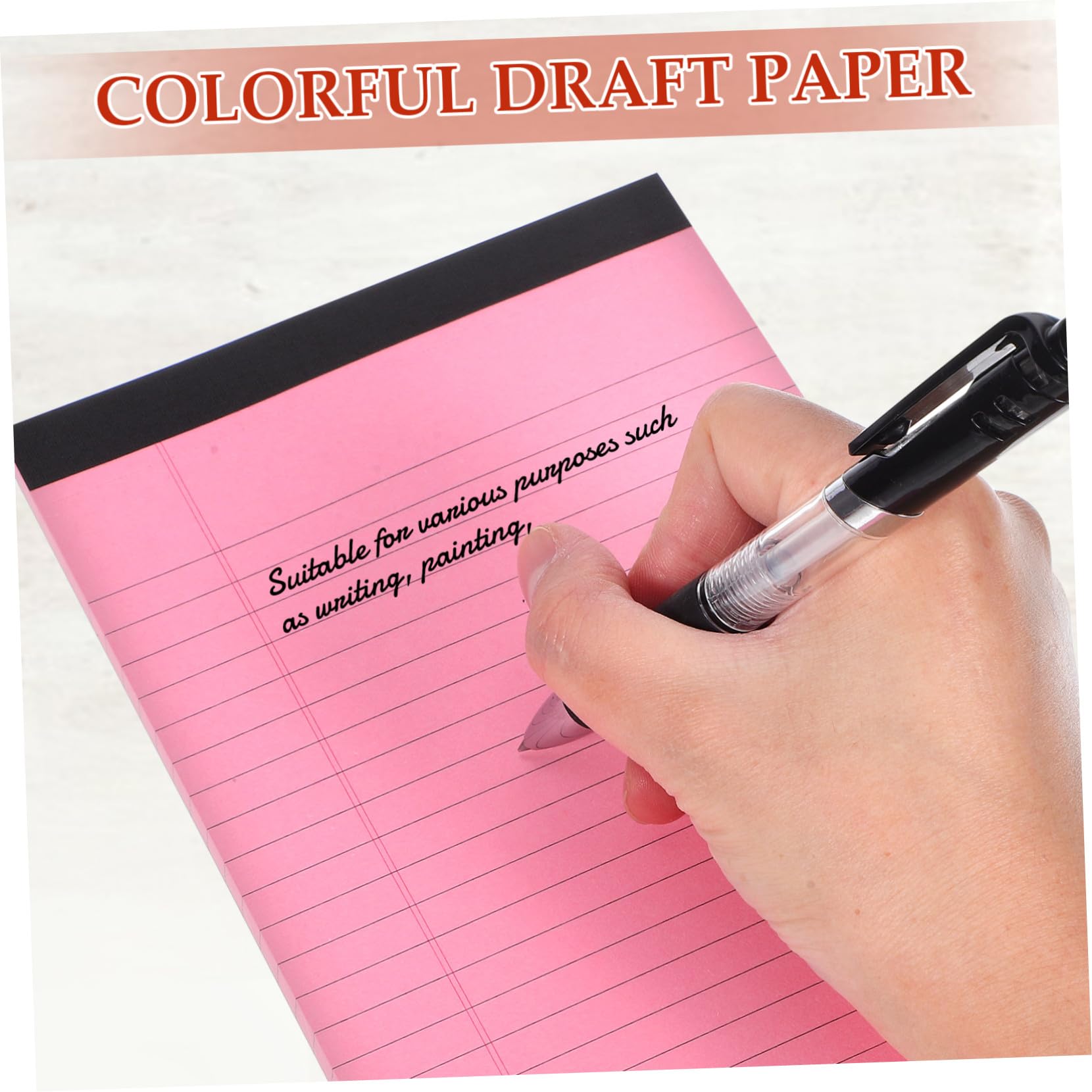 Paquet De 10 Lot de Blocs Notes Colorés Ligné avec Pages Faciles à Détacher Cahiers pour Prise de Notes Papier Brouillon Vif pour Bureau et