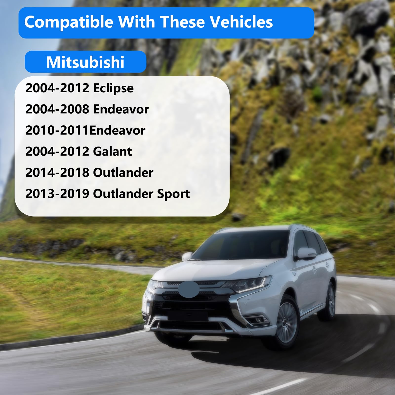 Tapa de combustible, tapa de gasolina compatible con Mitsubishi Endeavor 2004-2011, Eclipse 2004-2012, Galant 2004-2018, Outlander 2014-2018, Outlander Sport 2013-2019, reemplazo# 1711A004
