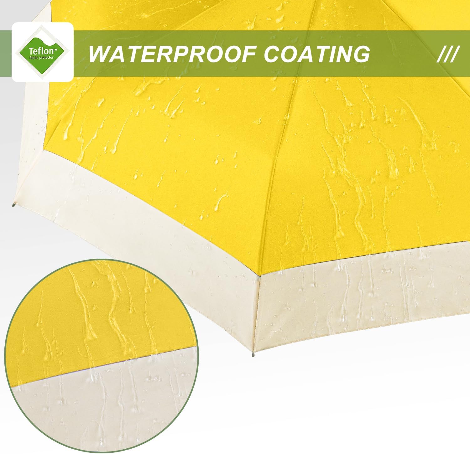 Lejorain Compact Golf Umbrella Large - 54inch Travel Big Portable Automatic Folding Umbrella Windproof for Men Heavy Duty 210T Dupont Teflon Coated Umbrella for Rain - Image 7