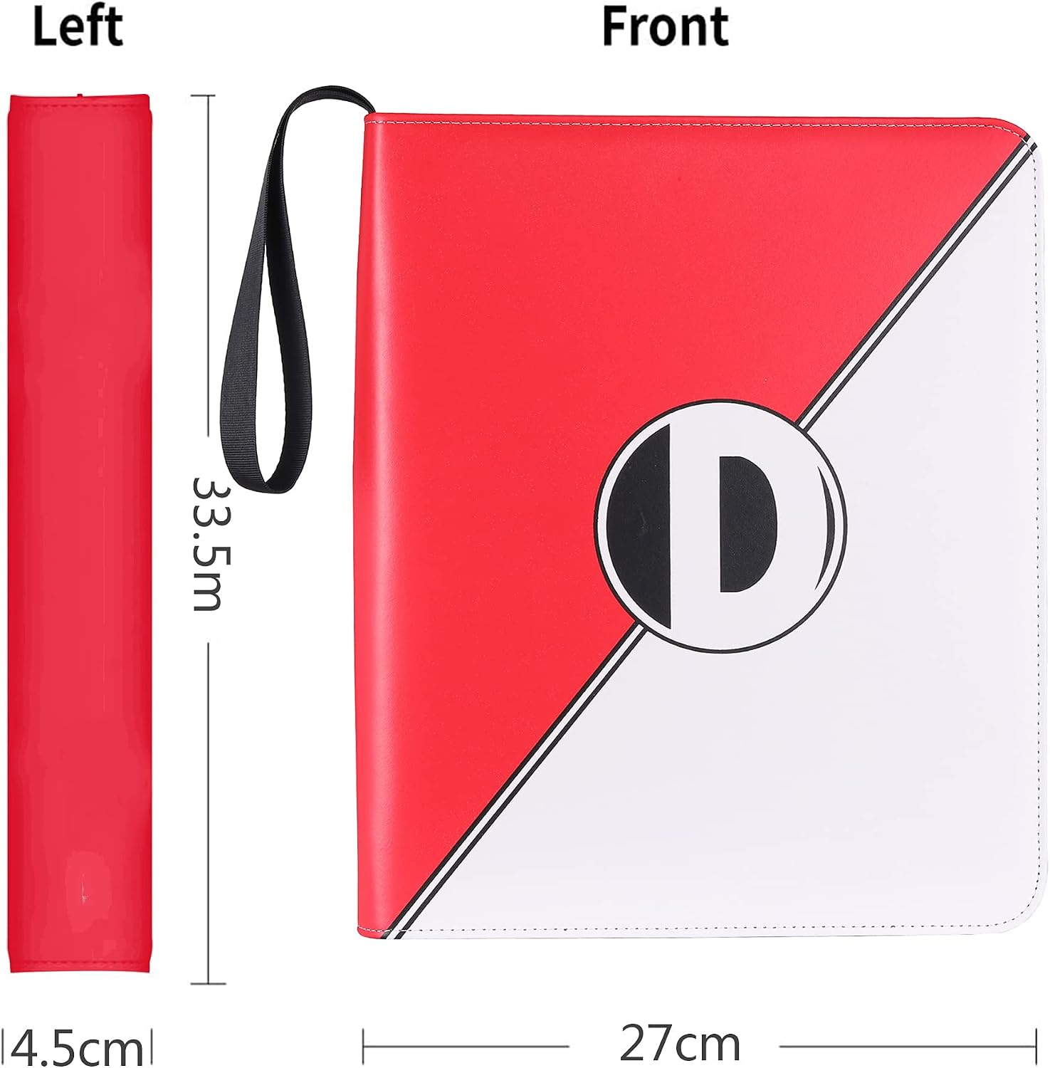 D DACCKIT Binder for Pokemon Cards with Sleeves, Card Holder Book Compatible with Pokémon Cards, Holds Up to 720 Cards, 40 Pcs 9-Pocket Pages, Card Collector Album with Zipper Carrying Case