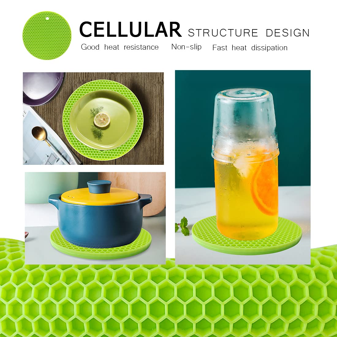 3 PZ Silicone Tappetino Sottopentola, Tappetini Riscaldanti che