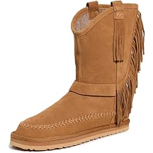Free People Women's Faye Fringe Pull On Slipper Boots
