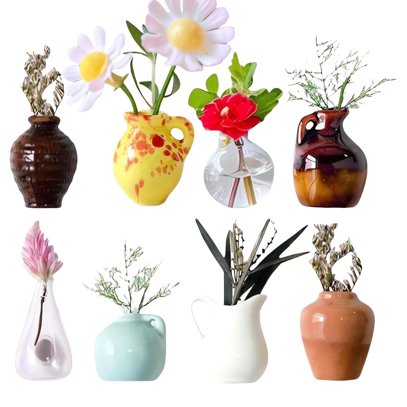 Aimants miniatures pour réfrigérateur en vase, l'idée cadeau déco pour pendaison de crémaillère