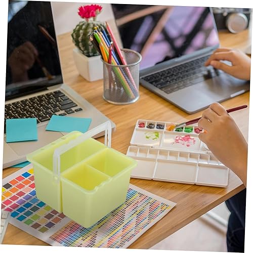 Miniatura 7 de ULDIGI 2 lavabos con suministros de artista contenedores de limpieza extraíbles con mango ligero bandejas de lavadora asas de pintura lavado bañera