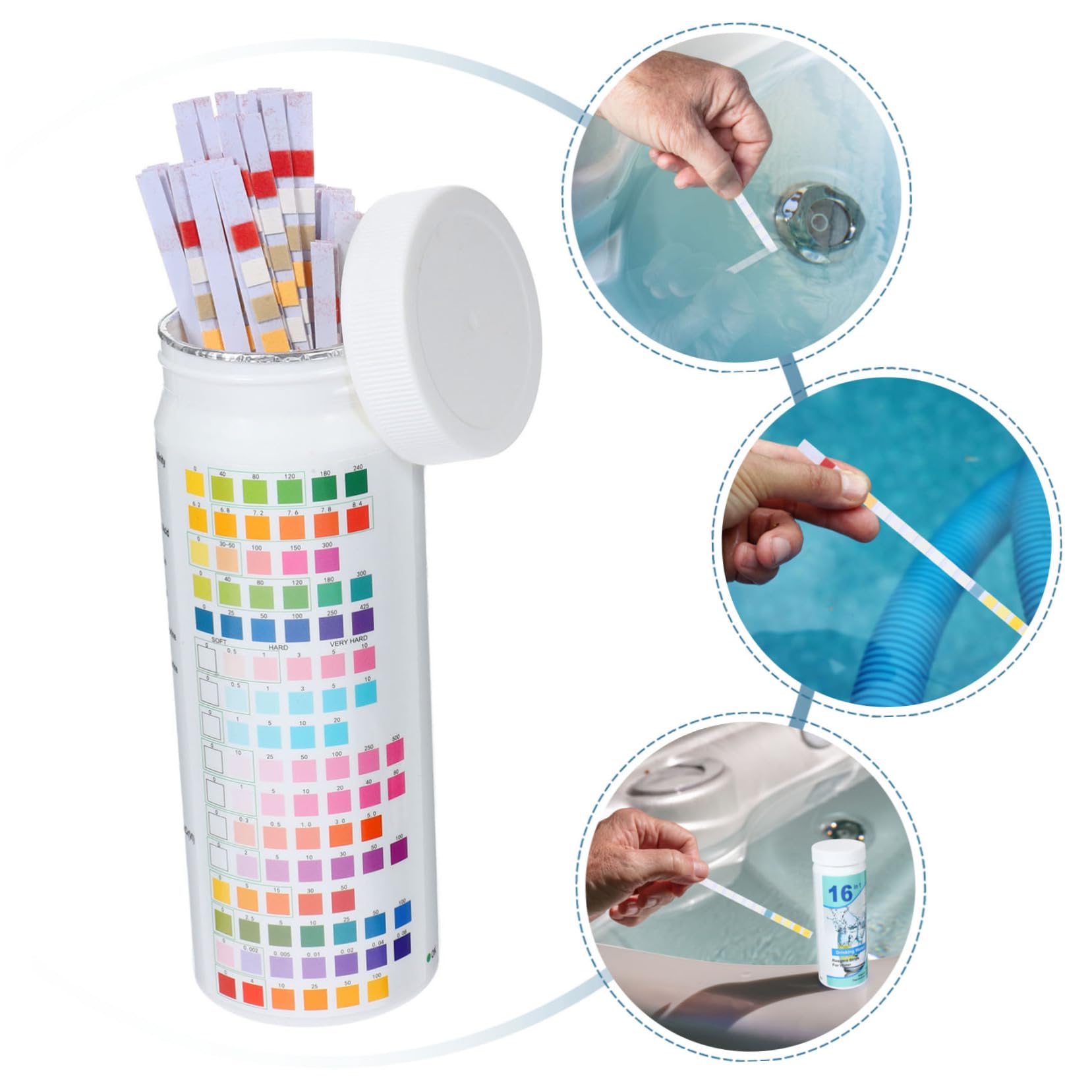 SOLUSTRE 200pezzi Strisce Di Test Per Qualità Potabile Facili Da Usare Test Per Potabile Strisce Leggere e Portatili in Casa e Ufficio