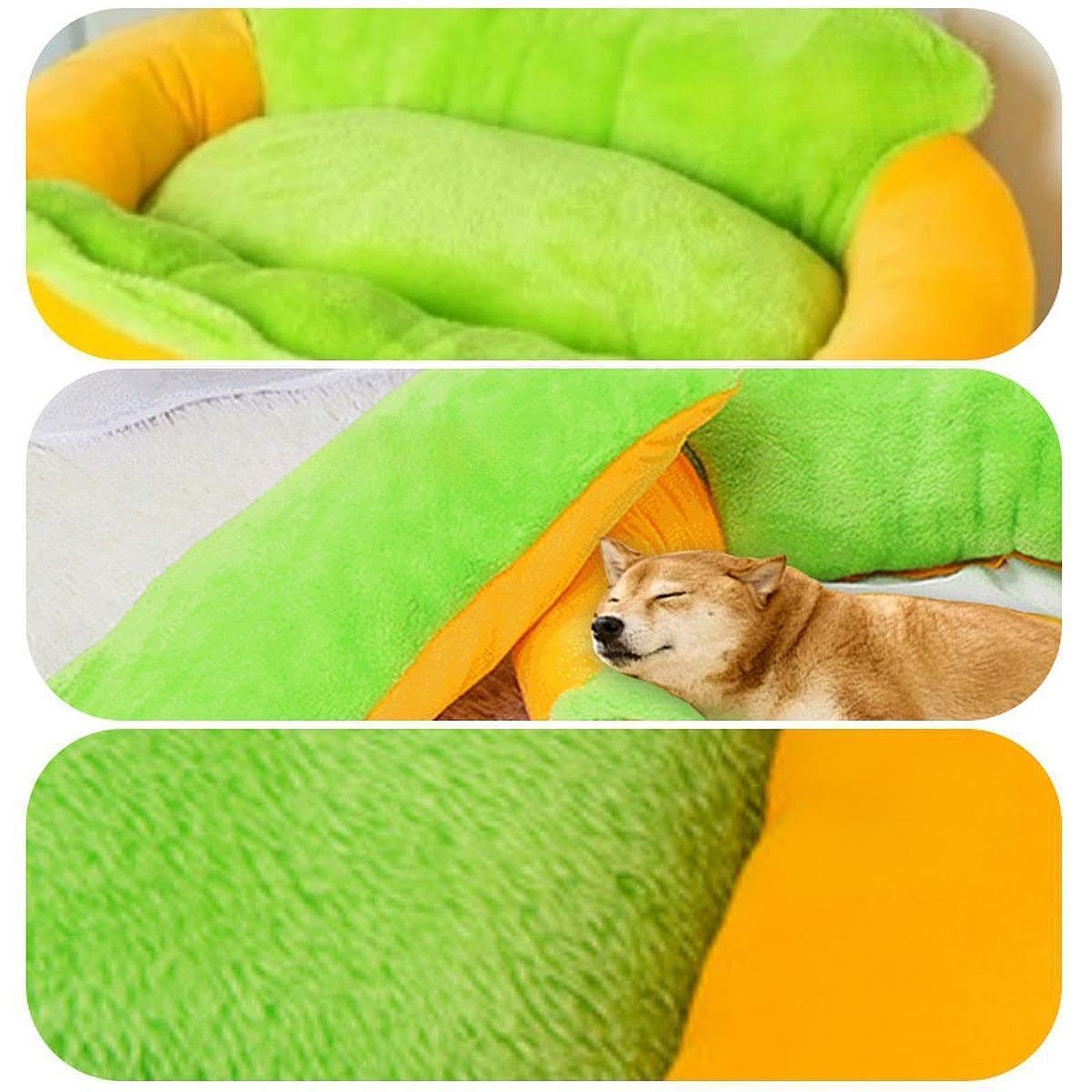 Cama para Perros Hot Dog, Cama Suave para Mascotas, fácil, acogedora y única para Perros pequeños, Cachorros y Gatos, y