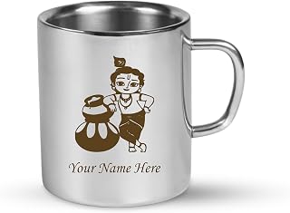 SAVRI Personalized Stainless Steel Mug for Kids with Customized Name Engraved & Cartoon Design | 220 ml Double Wall Insula... Price In India