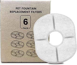 Primo(プリモ) ペット用 自動給水器 2.5L 静音 水残量が見える 尿路結石対策 高性能フィルター付き 北欧風デザイン (フィルター6枚)