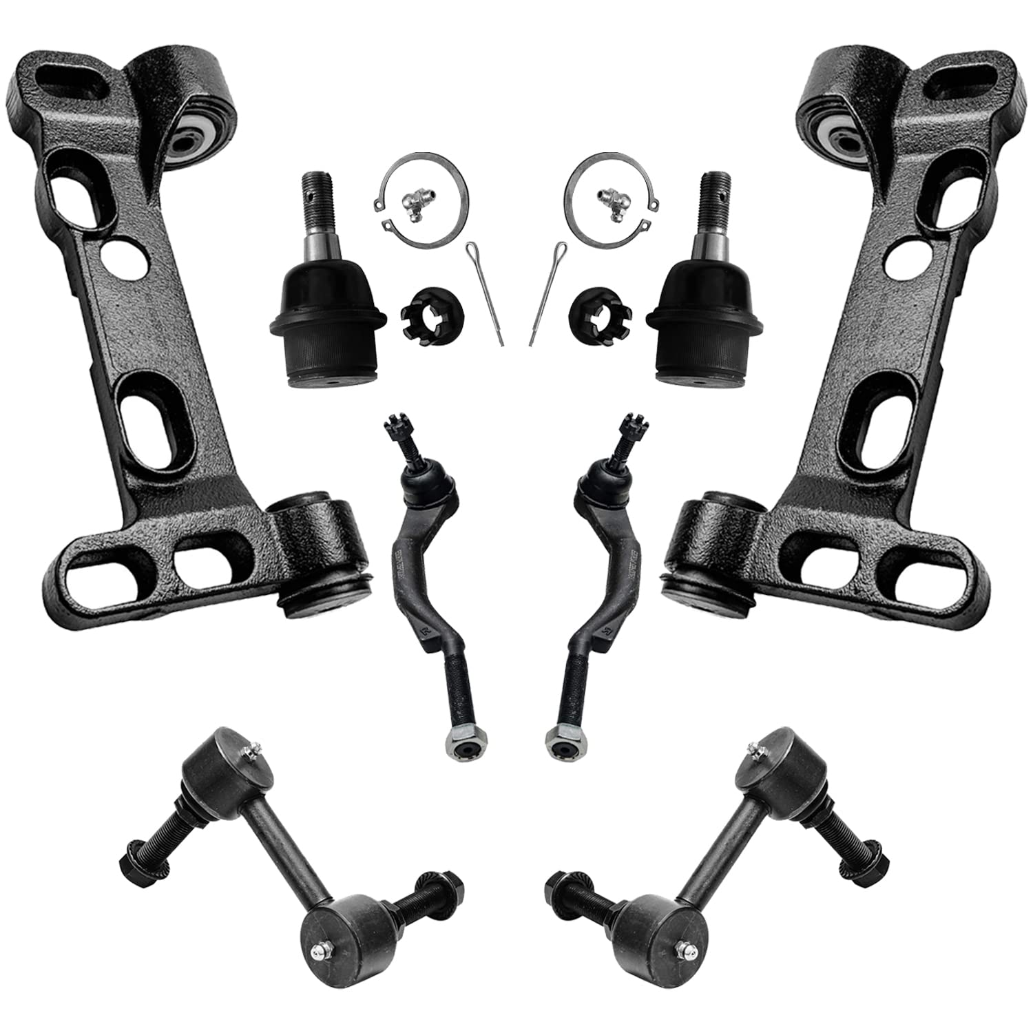 Detroit Axle - 8pc Front Suspension Kit for 2002 2003 Chevy Trailblazer EXT