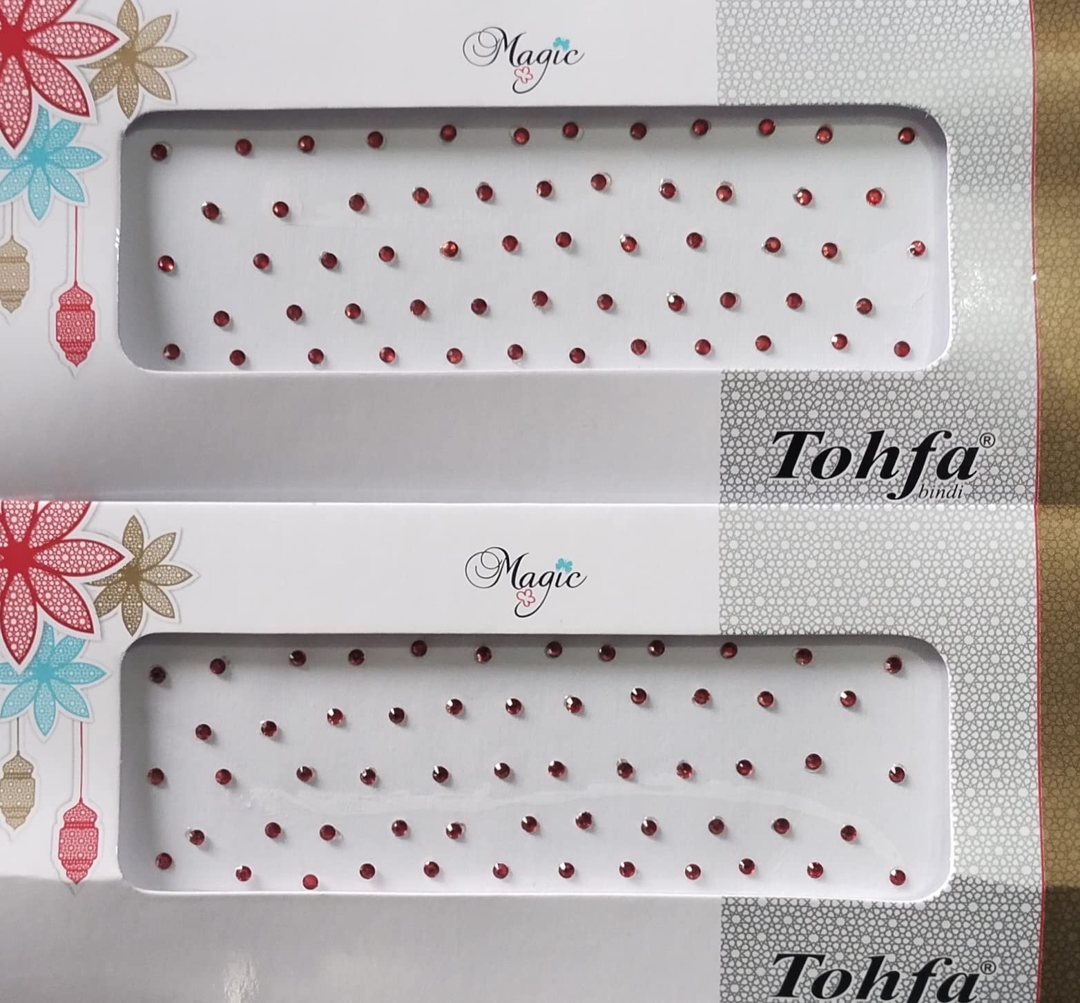Small Size Red Colour Stone Bindi Set of 2 Pack-picture-16