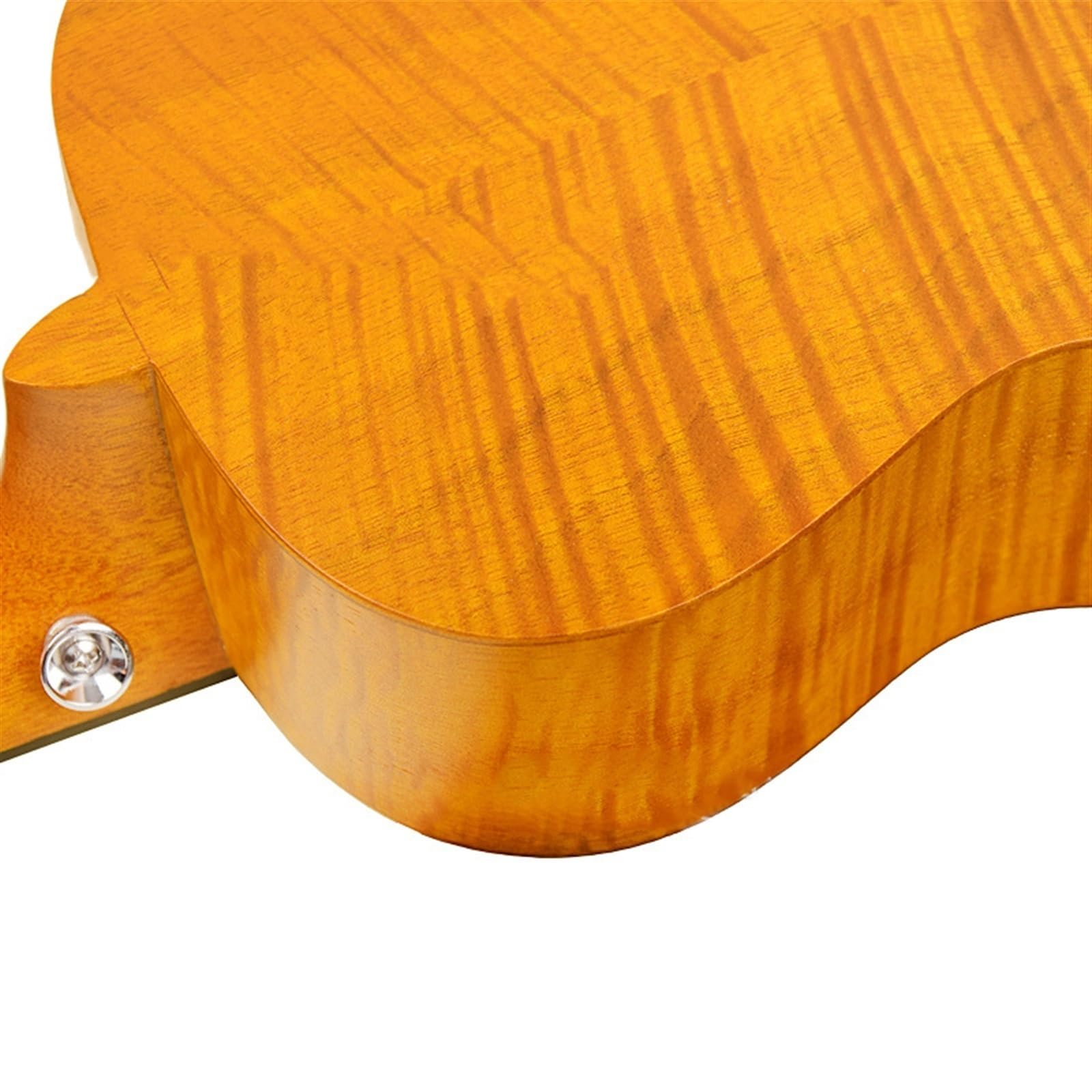 Ukelele Profesional Con Patrón De Tigre Guitarra Hawaiana De Cuatro Cuerdas(Color:Light brown)