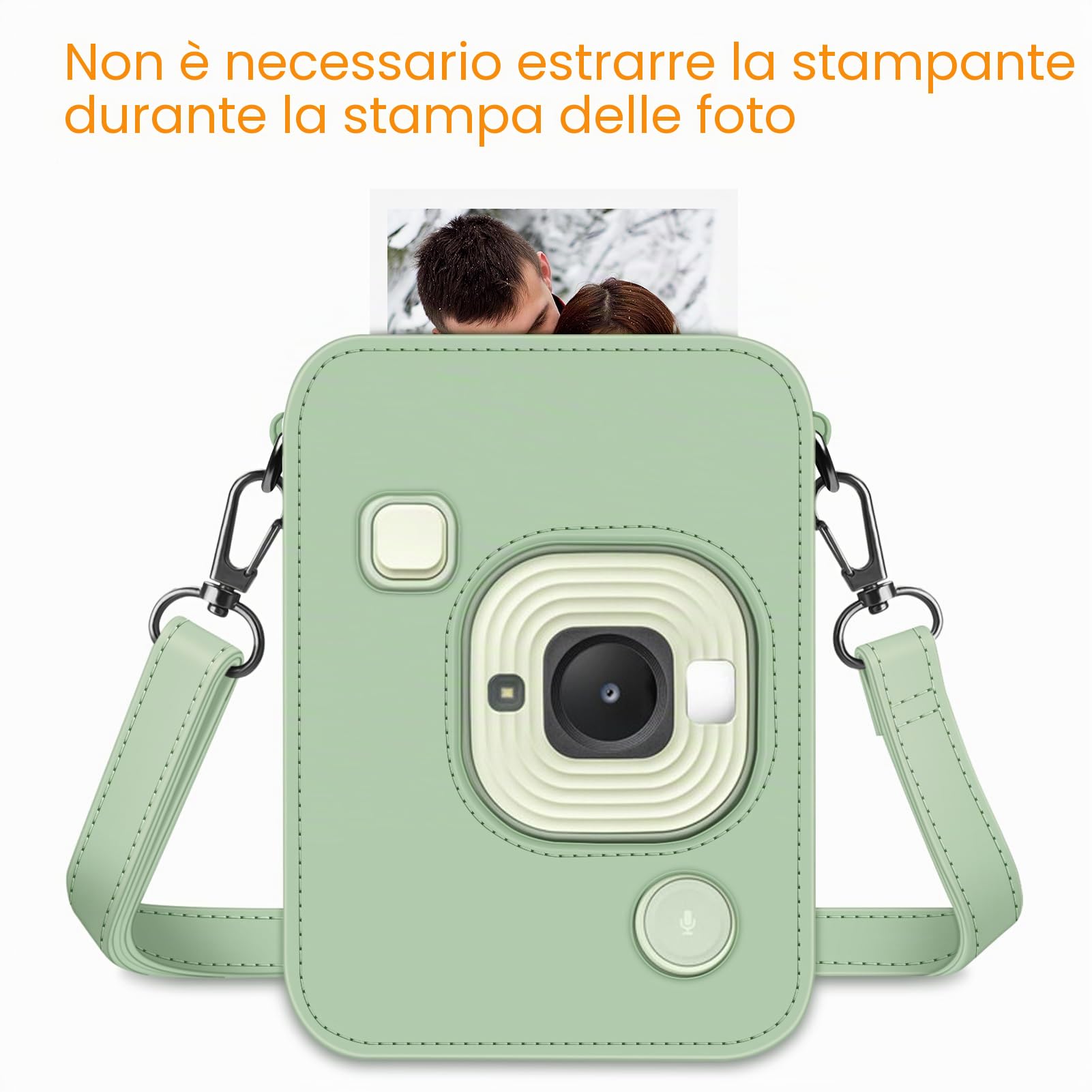 FINTIE Custodia per Fujifilm Instax Mini LiPlay - PU Protettiva Borsa con Cinturino Regolabile per Fujifilm Instax Mini LiPlay Fotocamera Ibrida Istantanea,