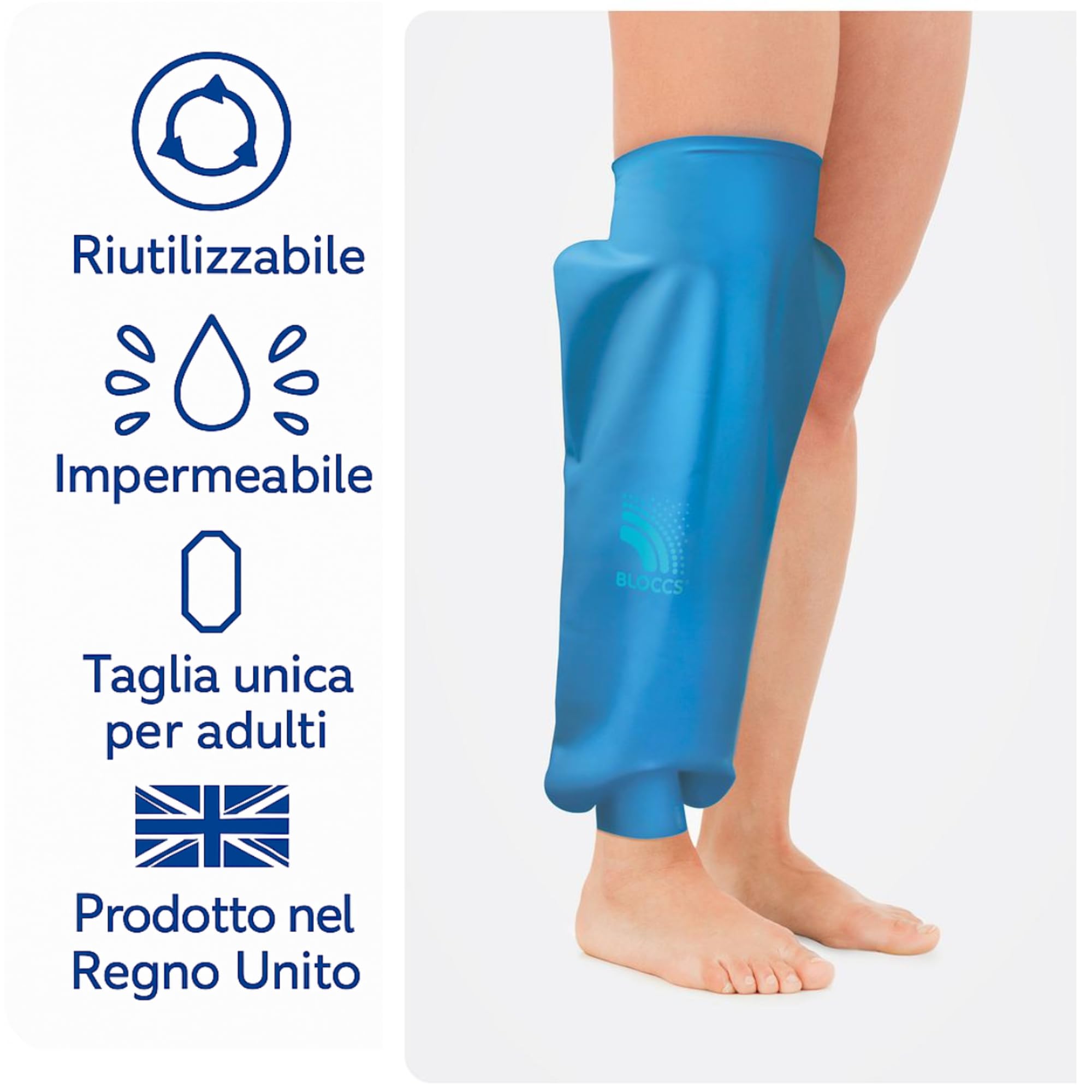 Bloccs Protezione Ginocchio Impermeabile per Adulti (S)