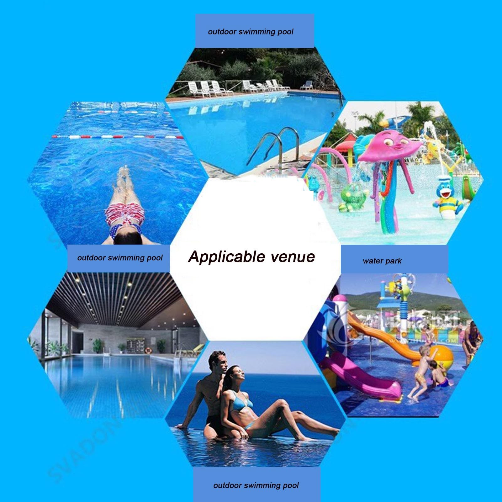 Galleggianti in Corda, Corda divisoria per Corsia per Piscina, Recinzione di Sicurezza per la Stabilità del galleggiamento, Accessorio per Piscina da Spiaggia con Indicatore a Spirale, Diametro 4,7/