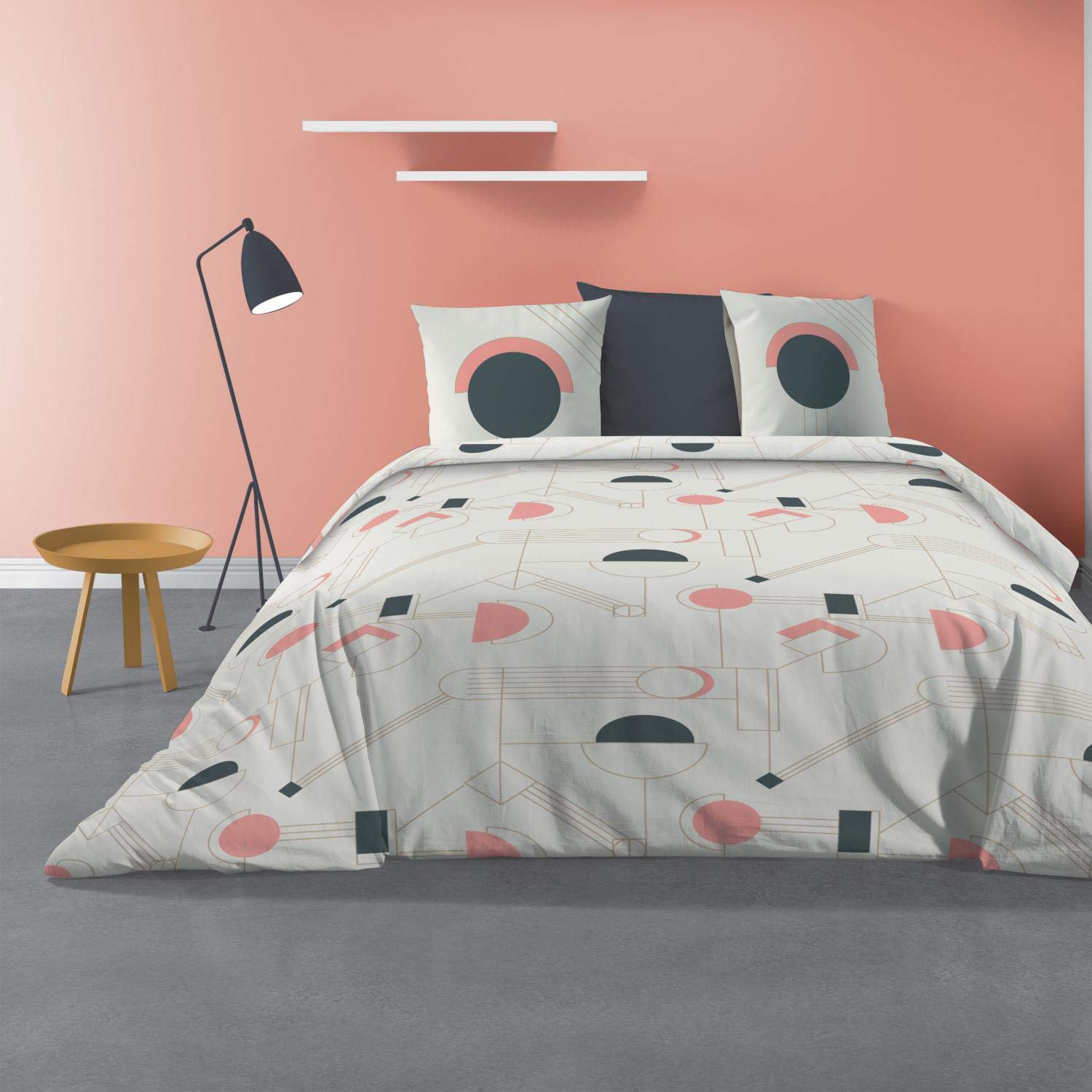 Les Ateliers du Linge - Parure da letto - Copripiumino - Set di biancheria da letto di alta qualità - Set di biancheria da letto 100% cotone - Set copripiumino - Federe - 260 x 240 - Hawa