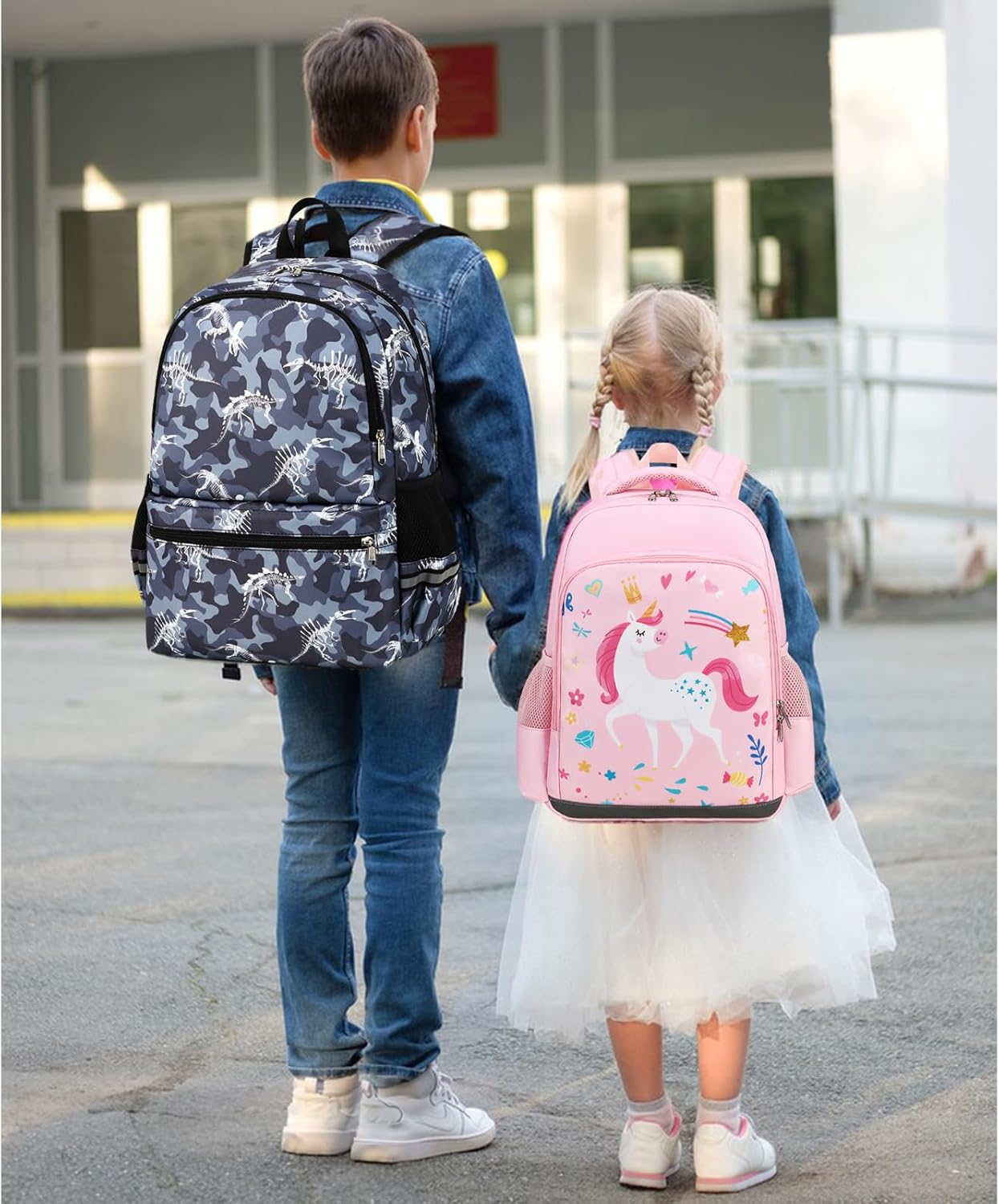 Octsky Backpack for Girls Kids School Backpacks with Lunch Box Preschool Kindergarten BookBag Set With Chest Strap (Candy Unicorn Pink) - Image 9