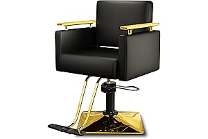 Baasha Luxury Gold Salon Chair: Indulge in Unparalleled Hair Styling Comfort