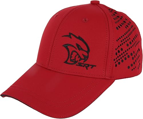 Dodge Sombrero bordado SRT Hellcat Performance con protección UV y absorción de humedad para hombre  Gorra de papá, RojoNegro