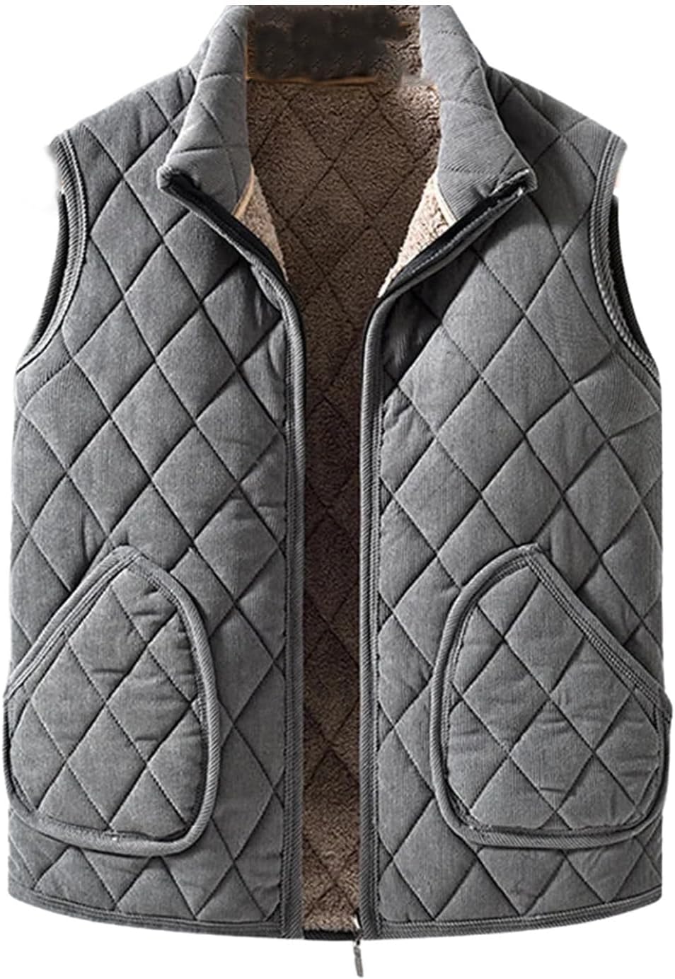 Men’s Fleece-Lined Thickened Jacket Double-Sided Outdoor Warm Winter Cardigan Style Coat