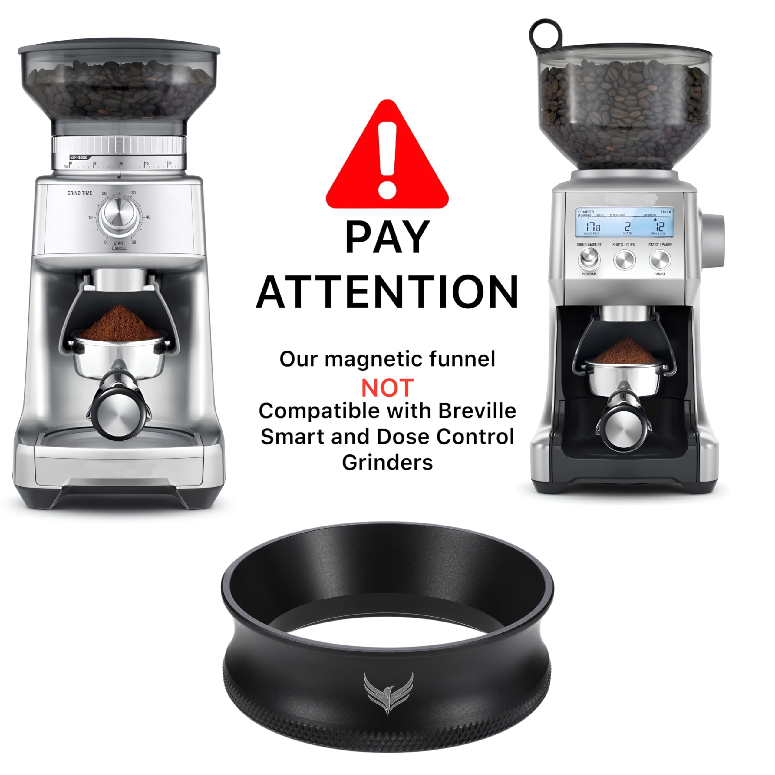Magnetyczny lejek dozujący 54 mm i osłona podkładki do espresso do uchwytu filtra Breville Espresso Machine