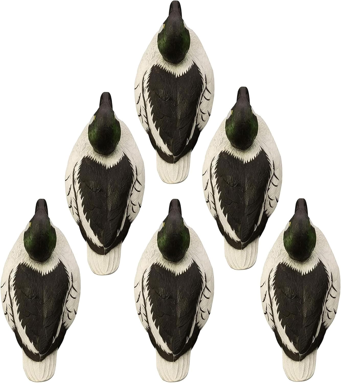Higdon Outdoors Standard Goldeneye Floater Duck Decoys | Ultra Realistic Drake & Hen Decoys for Waterfowl Hunting | 6 Upright Drakes | Foam-Filled | 6pk