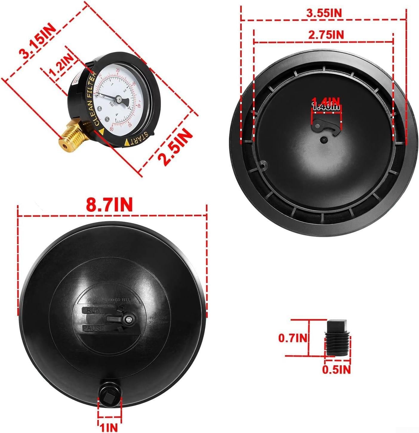 Kit di copertura valvola piscina 005-302-4300-03 PVC ottone acciaio