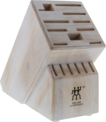 ZWILLING Bloque de cuchillos doble, 16 ranuras, blanco rústico