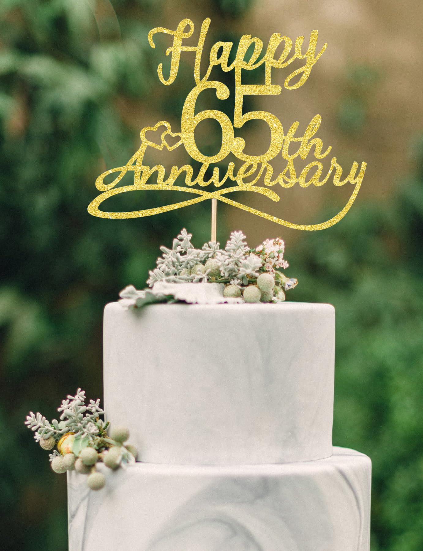 Lot De 3 Décorations Dorées À Paillettes Pour Gâteau D