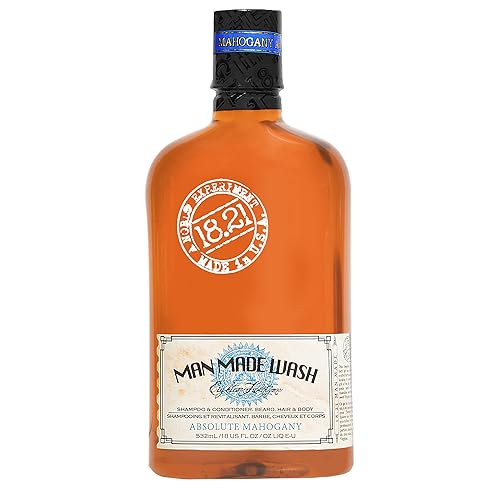 18.21 Man Made Gel de gel corporal original 3 en 1 para hombres, todo tipo de cabello y piel, fortalece e hidrata en un aroma masculino