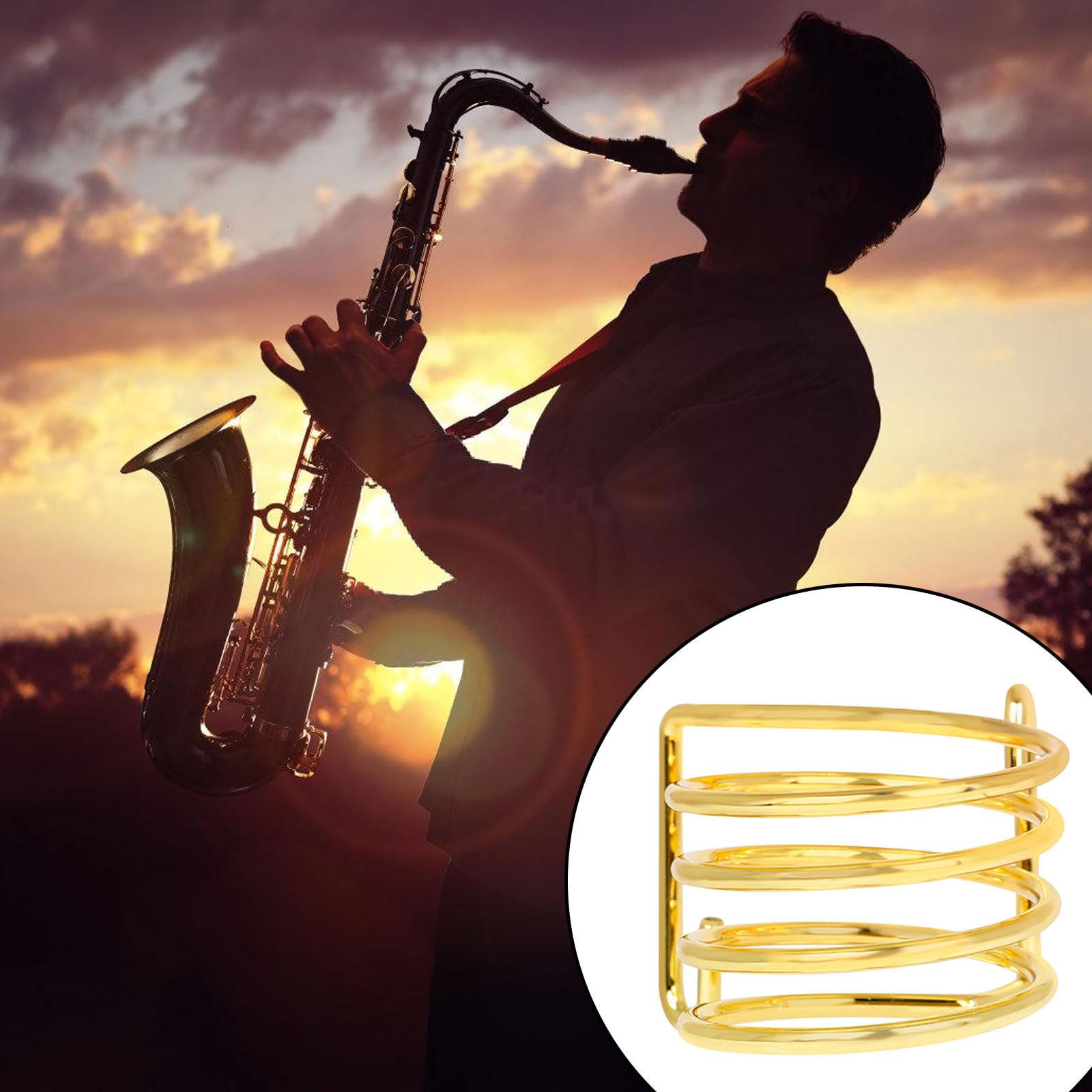 Altos Saxophone Ligature Clip Sax Spring Clip Metal Flute Head Clamp Adjustable Ligature Fastener Clip Easy To Use