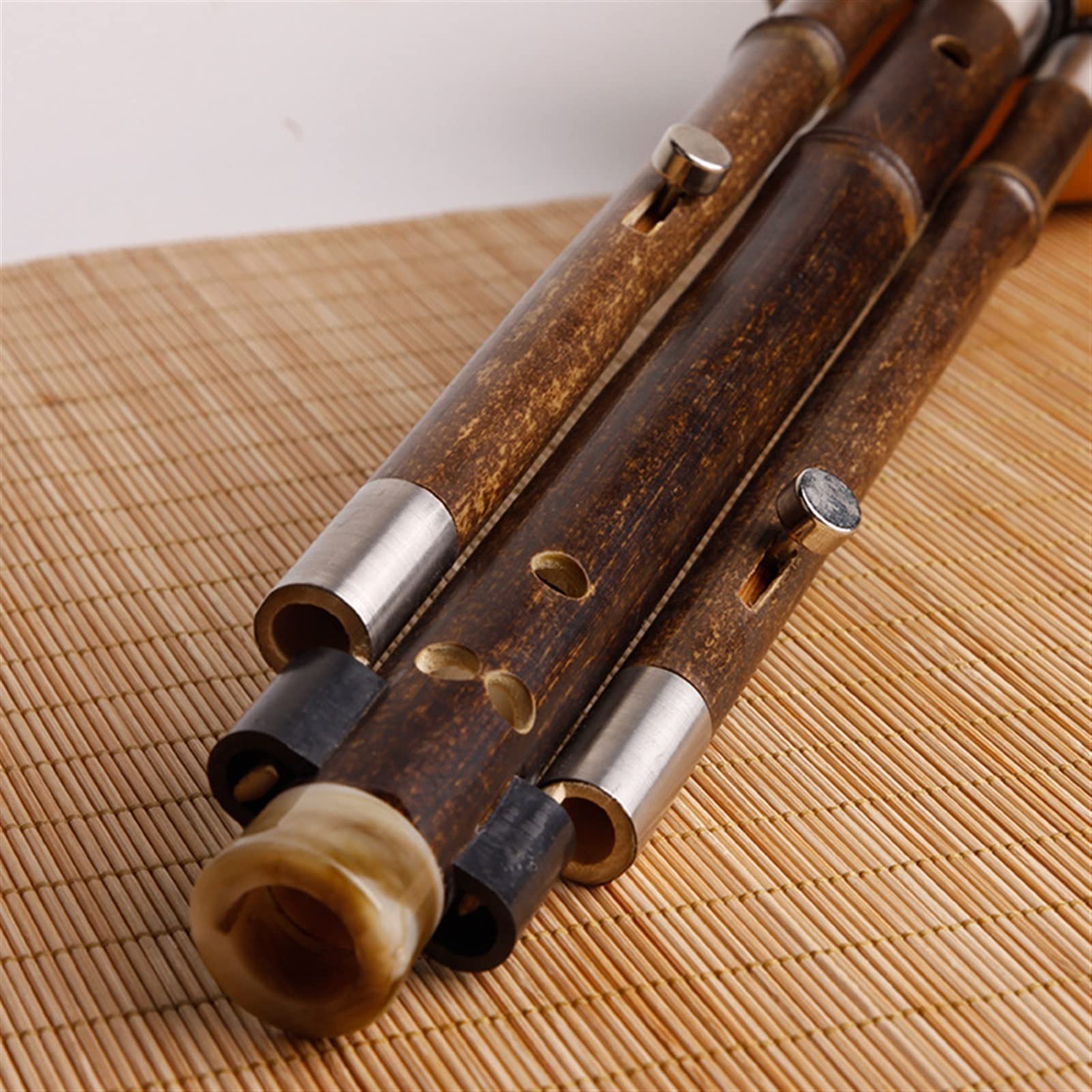 Push Pull Fluit, Houten Slide Fluit Push Pull Voice Change Fluit Educatief Instrument Speelgoed voor Kinderen (Log rood handvat) Blaasinstrumenten