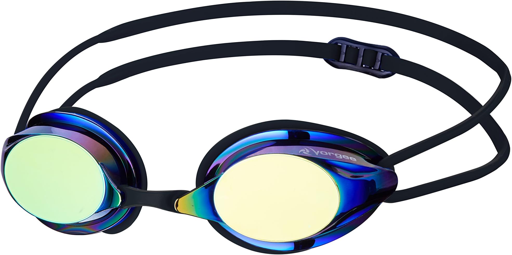Vorgee Unisex's Adult Missile - Eclipse - Metallic Mirrored lens Swimming Goggle, Black, One Size