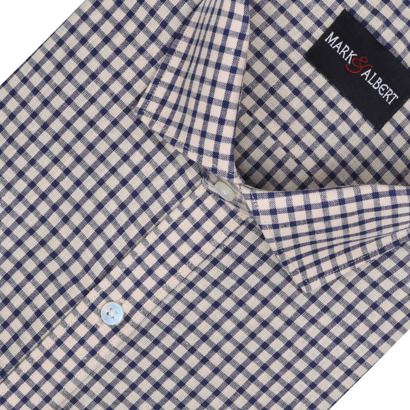 Image of Mark & Albert Men's Half Sleeves Cotton Formal Shirt