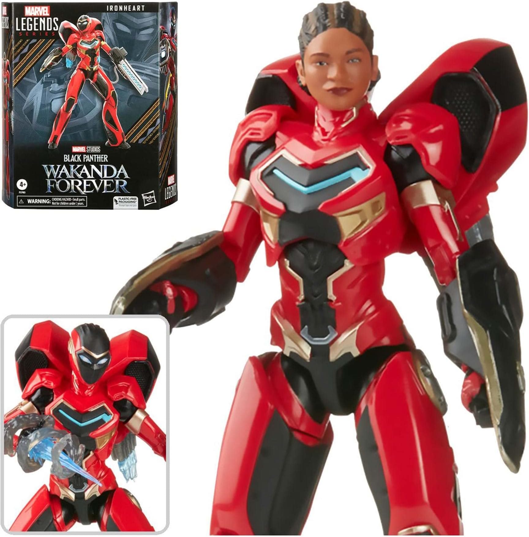 Marvel Legends Series Black Panther Wakanda Forever Ironheart 6-inch MCU Action Figure Toy, 4+ Years, 8 Accessories