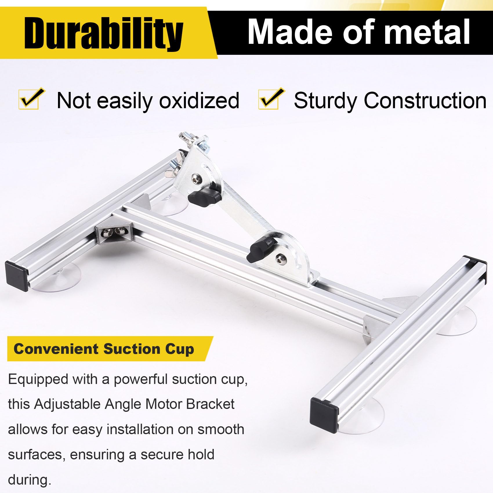Support de Moteur à Piston Linéaire Réglable en Angle avec Ventouse Pliable pour Actionneur Linéaire DIY