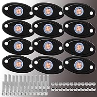 Vista 7 de 12 cápsulas de luces LED moradas de neón para auto, camión, ATV, SUV, luz trasera para vehículos