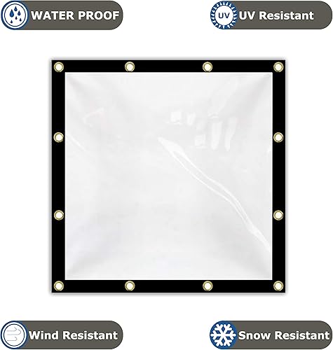 Miniatura 3 de Covers & all Lonas transparentes hechas de material de PVC recubierto de vinilo impermeable y resistente al desgarro, lona de 18 onzas, lona de 560